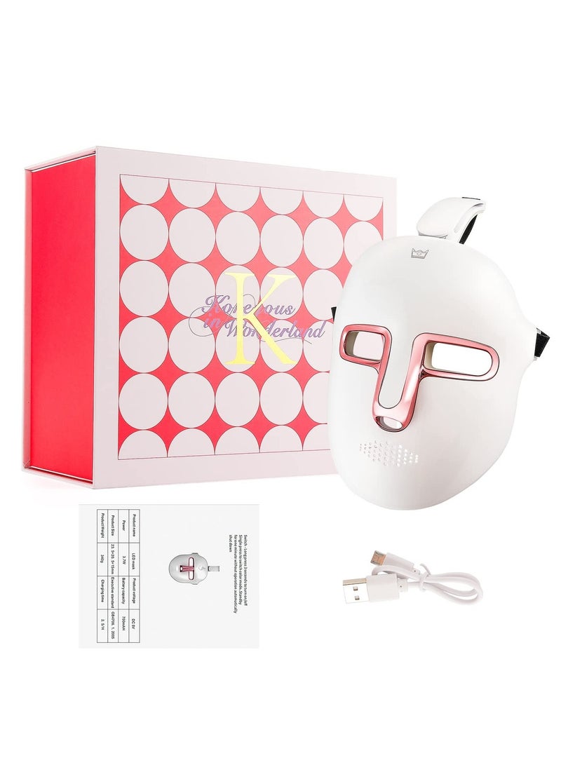Cordless 7 Color LED Face Light Therapy Mask Beauty Skin Rejuvenation Photon Device for Skin Rejuvenation Anti Aging Removal Wrinkles Shrink Pores Fine Lines Skin Tightening - Image 3