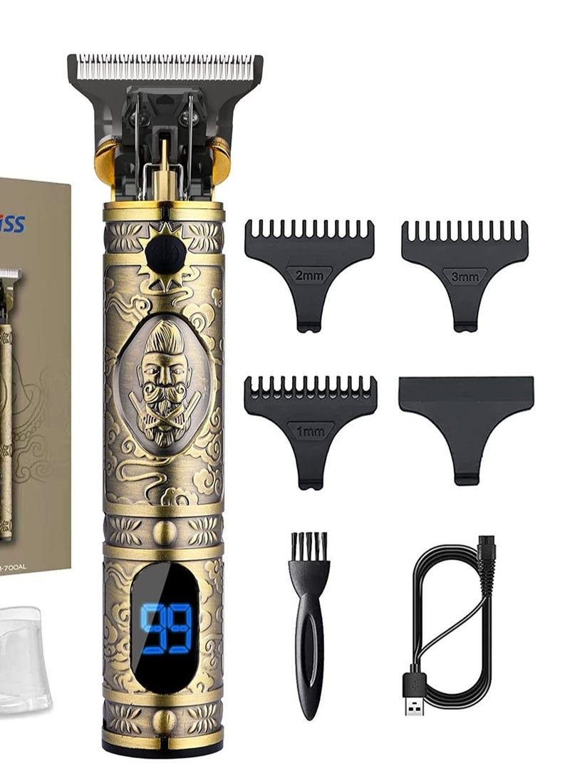 Professional Mens Hair Clippers Zero Gapped Cordless Hair Trimmer Professional Haircut & Grooming Kit for Men Rechargeable LED Display - Image 2