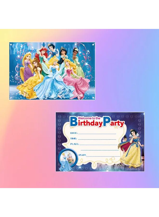 10 قطعة ملصقات دعوة حفلة الأميرة كرتون علبة هدايا عيد ميلاد للأصدقاء - Image 3