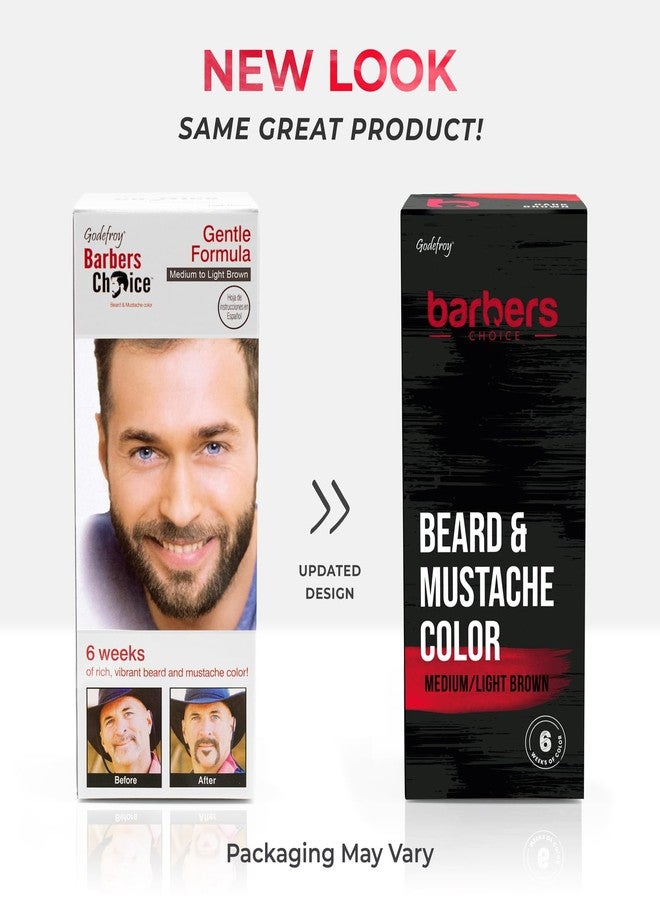 Godefroy Barbers Choice 3 Application Beard and Mustache Dye For Men, 6 weeks of Cover For Gray Facial Hair, Light Medium Brown - Image 2