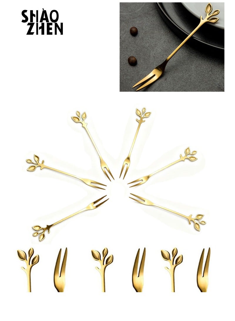 SHAOZHEN 6-Piece Stainless Steel Fork Set - Image 1