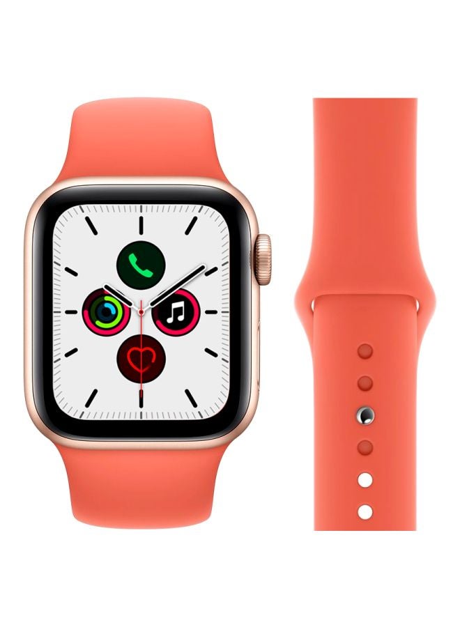 Perfii Replacement Band For Apple Watch Series 5/4/3/2/1 44/42mm Clementine Orange - Image 2