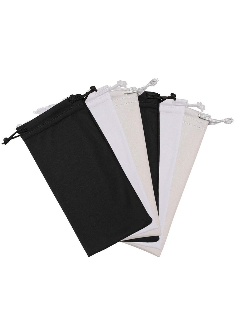 Y&D - Sunglasses Pouch,6 Pack Microfiber Pouch For Eyeglasses,Drawstring Cleaning Bag,Gadgets & Storage Slip in Eyeglasses Case Bag - Image 1