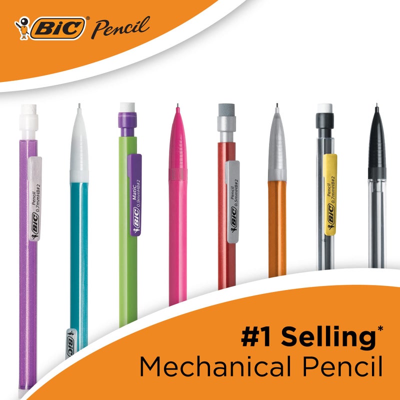 BIC Xtra-Sparkle Mechanical Pencil, Medium Point (0.7mm), Fun Design With Colorful Barrel, 48-Count - Image 5