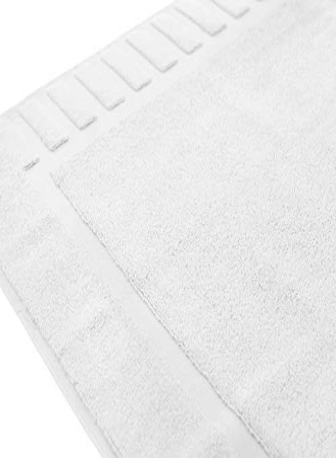 White Classic مجموعة من 6 حصائر حمام فاخرة كلاسيكية بيضاء - 22x34 بوصة، مصنوعة من القطن الممتص، حصائر فندق سبا للاستحمام/البانيو - Image 3