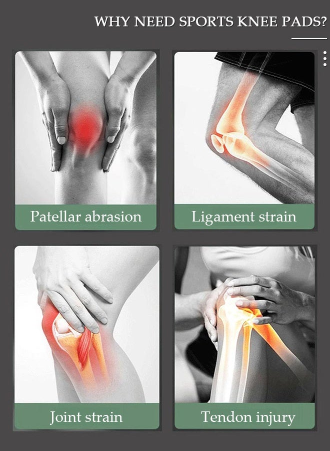 DUNISO 2PCS Knee Pad Knee Brace with Side Stabilizers and Patella Gel Pads Adjustable Compression Knee Support Braces for Knee Pain Meniscus Tear ACL MCL Arthritis Joint Pain Relief Injury Recovery - Image 3