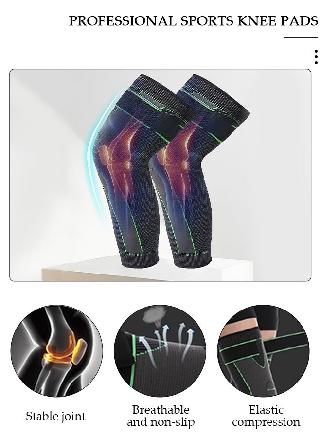 DUNISO 2PCS Knee Pad Knee Brace with Side Stabilizers and Patella Gel Pads Adjustable Compression Knee Support Braces for Knee Pain Meniscus Tear ACL MCL Arthritis Joint Pain Relief Injury Recovery - Image 2