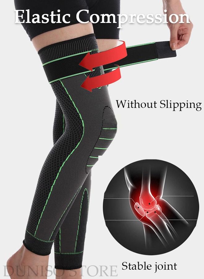 DUNISO 2PCS Knee Pad Knee Brace with Side Stabilizers and Patella Gel Pads Adjustable Compression Knee Support Braces for Knee Pain Meniscus Tear ACL MCL Arthritis Joint Pain Relief Injury Recovery  - Image 5