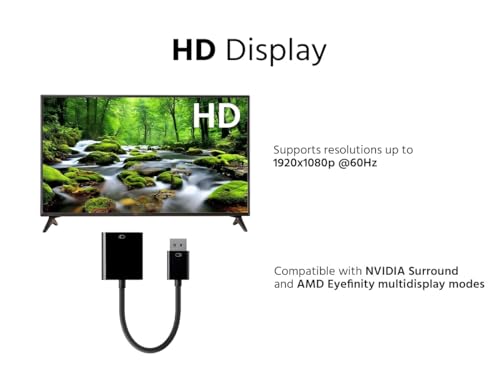 Monoprice DisplayPort 1.2a to VGA Active Adapter, Black - Image 3