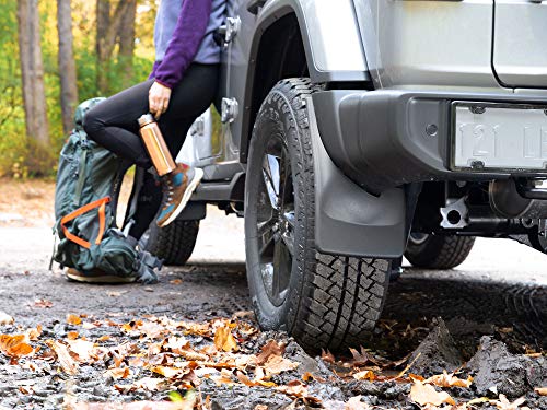 WeatherTech Custom No Drill Splash Guard MudFlaps for Kia Sorento Hybrid, Sorento Plug-in Hybrid, Sorento - Front & Rear Set (110136-120136), Black - Image 4