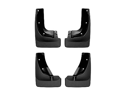 WeatherTech Custom No Drill Splash Guard MudFlaps for Kia Sorento Hybrid, Sorento Plug-in Hybrid, Sorento - Front & Rear Set (110136-120136), Black - Image 1