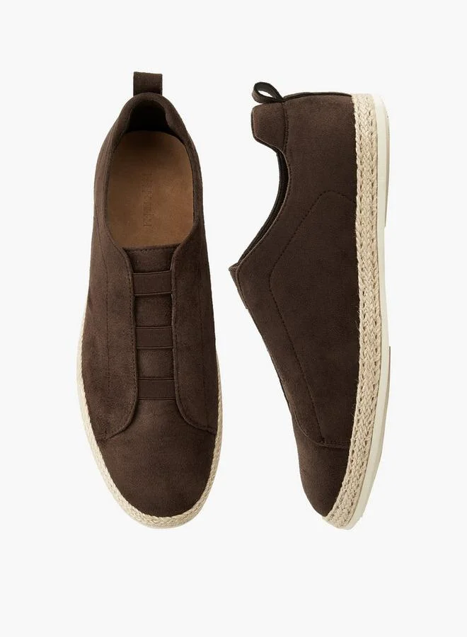بيبرمنت Men Textured Slip-On Espadrille Loafers