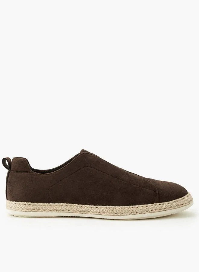 بيبرمنت Men Textured Slip-On Espadrille Loafers