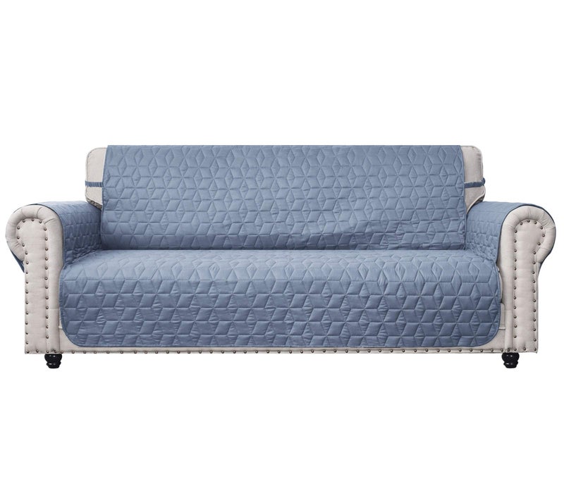 Ameritex Couch Sofa Slipcover 100 Waterproof Nonslip Quilted Furniture Protector Slipcover for Dogs Children Pets Sofa Slipcover Machine Washable Stone Blue 78