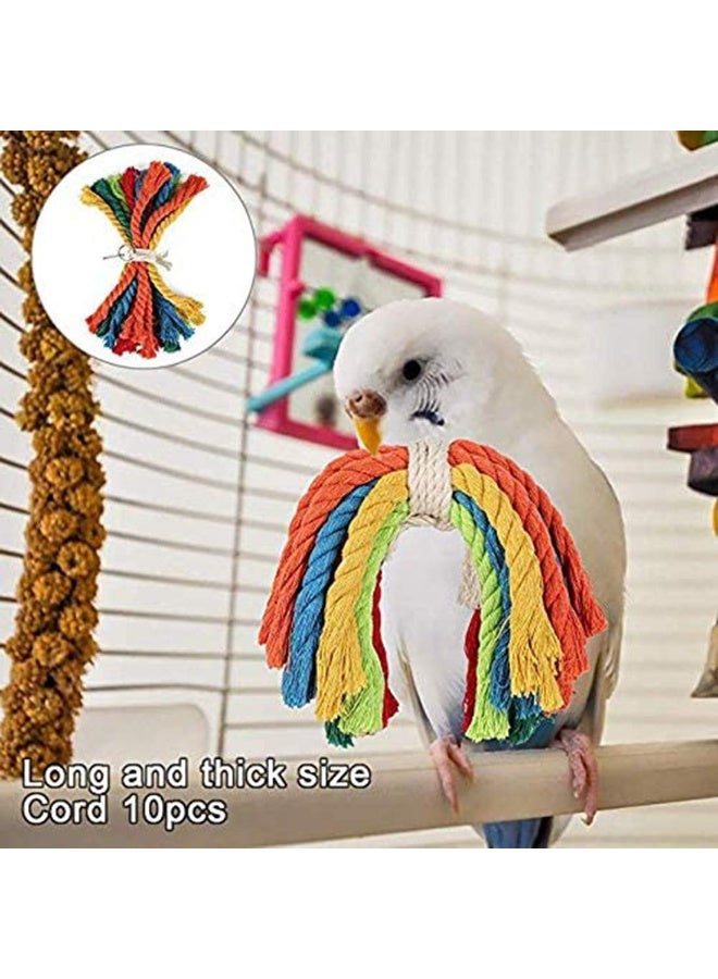 دايتويز ٧ عبوات من ألعاب مضغ أرجوحة الطيور - ألعاب جرس أرجوحة الببغاء مناسبة للببغاوات الصغيرة، والكوكاتيل، والكونيور، والعصافير، والبادجي، والمكاو، والببغاوات، وطيور الحب. - Image 5