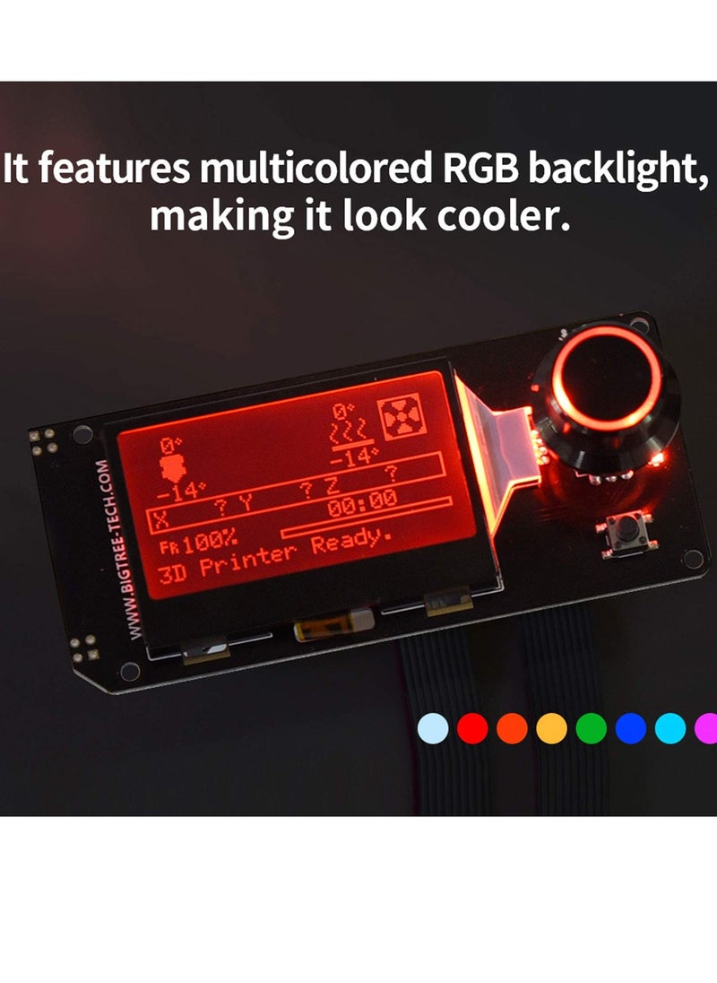 Generic - LCD Graphic Smart Display Control Board & Cable Kit for 3D Printers - Mini12864 V2.0, Compatible with Ender-3, VORON 2.4, Prusa-i3, RAMPS 1.4, RepRap, Mendel, Prusa, Arduino - Image 1