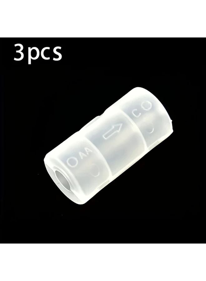 3pcs AA To C Battery Adapter Converter With Plastic Shell Storage Box Bracket - Image 1