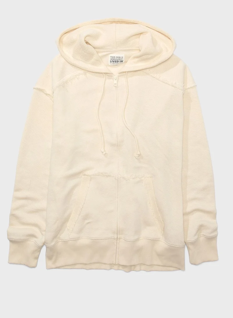 American Eagle Zip Through Hoodie