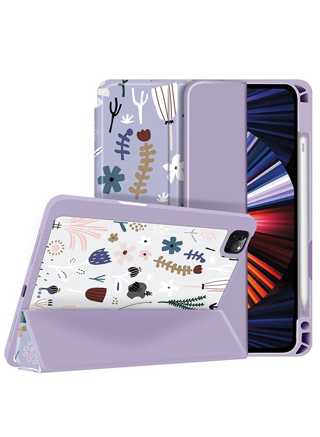 O Ozone Case for iPad Pro 12.9 2021/2020/2018 Auto Sleep/Wake with Pencil Holder Anti Scratch Soft TPU Floral Protective Shockproof Cover TabletCase Cover  - Image 5