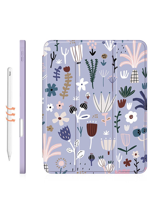 O Ozone Case for iPad Pro 12.9 2021/2020/2018 Auto Sleep/Wake with Pencil Holder Anti Scratch Soft TPU Floral Protective Shockproof Cover TabletCase Cover  - Image 2
