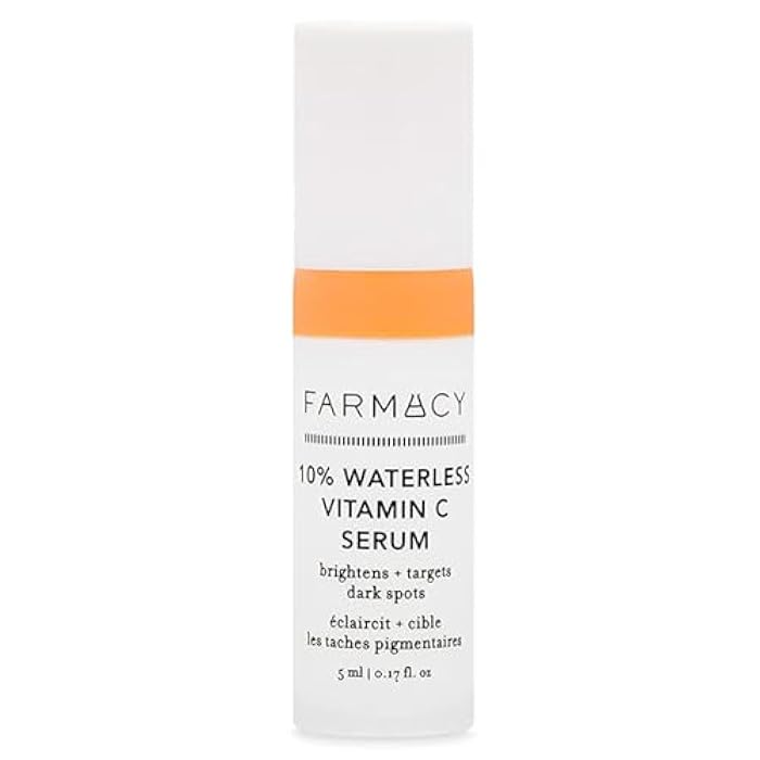 FARMACY سيروم الوجه فيتامين سي 10% من فارمسي - سيروم العناية بالبشرة فيتامين سي بدون ماء لتفتيح وشد + تنعيم ملمس البشرة - غني بقشر اليوسفي المعاد تدويره لزيادة رطوبة البشرة + إشراقتها (5 مل) - Image 1