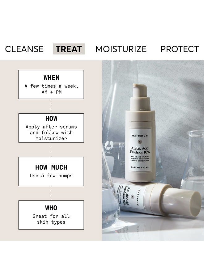 NATURIUM Azelaic Acid Emulsion 10% Plus Bioactive Complex & Niacinamide, Anti-Aging Skin Care, 1 oz - Image 2