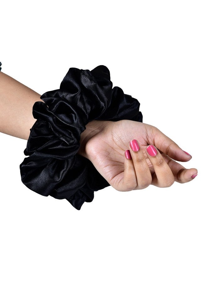 Nnr Premium Hijab Hair Scrunchies, Volume Scrunchies For Girls And Women,Pack Of 1 Pcs - Black - Image 2