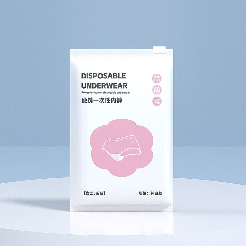 Generic Bulk Cotton Disposable Underwear for TravelEo sterilization/female bag (5 pieces) Eo sterilization/female bag (5 pieces) 