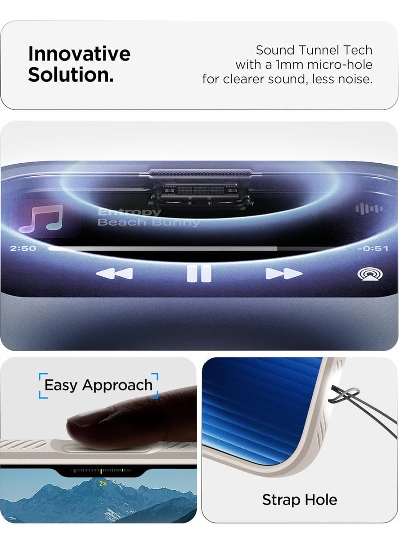 Spigen غطاء هاتف آيفون 17 برو من سبيجن ليكويد إير (2025) - تيتانيوم طبيعي - Image 3