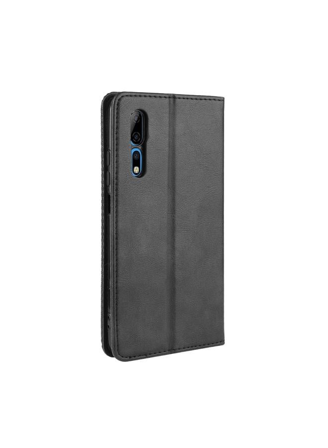 إيروريكس جراب لهاتف ZTE Axon 10 Pro/Axon 10 Pro 5G/A2020 Pro بمشبك مغناطيسي بتصميم حصان مجنون بتصميم كلاسيكي، جراب جلدي قلاب أفقي، مع حامل وفتحات للبطاقات وإطار للصور - Image 3