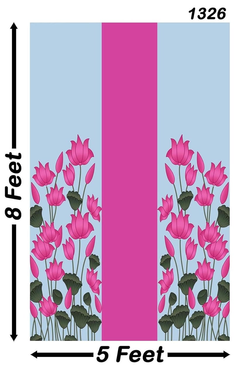 Backdropon Colourful Flower Photography Backdrops Nature Backdrop Curtain Cloth Birthday Background Seamless Photo Booth Prop Backdrop Size 8Feet Height & 5Feet Width(8 * 5) - Image 2