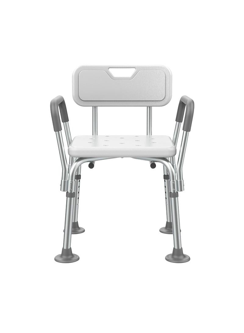General Bathing Chairs For The Elderly Pregnant Women Shower Chairs Shower Chairs  Aluminum Alloy Anti Slip Shower Chairs With Backrest Big Foot Pad Style  - Image 1