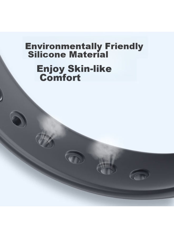 Canghua Compatible With Xiaomi Band 6 Wristband, Suitable For Xiaomi Band 5/6/7 Generation Wristband, Nfc Version Replacement Strap, Tpu Silicone Strap, Suitable For Xiaomi Band 5/6/7 Nfc, Black - Image 4