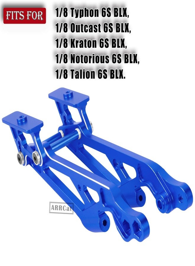 ARRCat Aluminum Wing Mount Upgrades Part for 1/8 Typhon 6S BLX,Outcast 6S BLX,Kraton 6S BLX,Notorious 6S BLX,Talion 6S BLX,ARRCat Hops Up Upgrades Part,Replace AR320347 (Blue) - Image 2