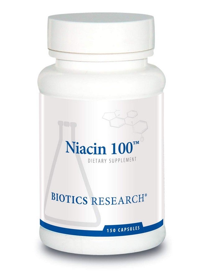 Biotics Research Biotics Research Niacin 100, 100 Milligram Niacin, Vitamin B3, Cholesterol, HDL, LDL, Triglyceride, LP, Cardiovascular Health, 150 Capsules - Image 1