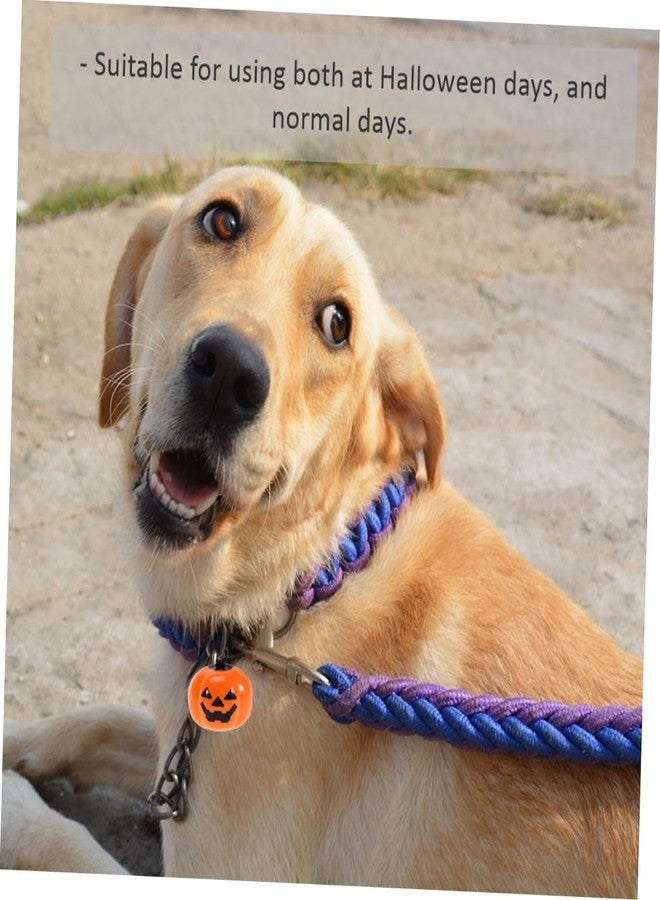 ORFOFE 5 Pcs Pumpkin Collar Bells Pet Halloween Pendant Jingle Charm for Dog Collars Small Durable Copper Accessories - Image 4