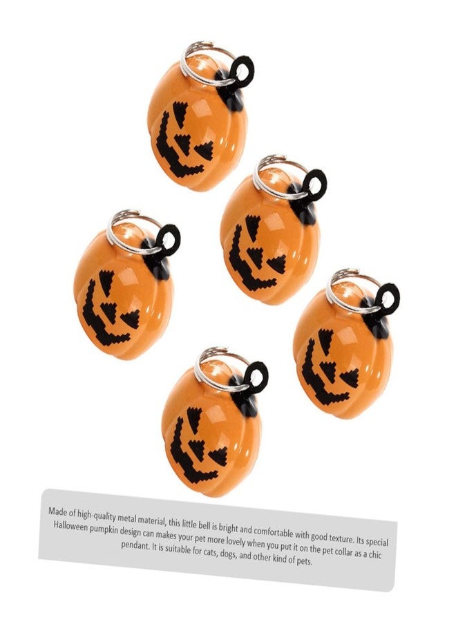 ORFOFE 5 Pcs Pumpkin Collar Bells Pet Halloween Pendant Jingle Charm for Dog Collars Small Durable Copper Accessories - Image 3