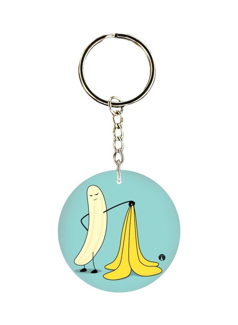 RKN Banana Printed Single Sided Keychain