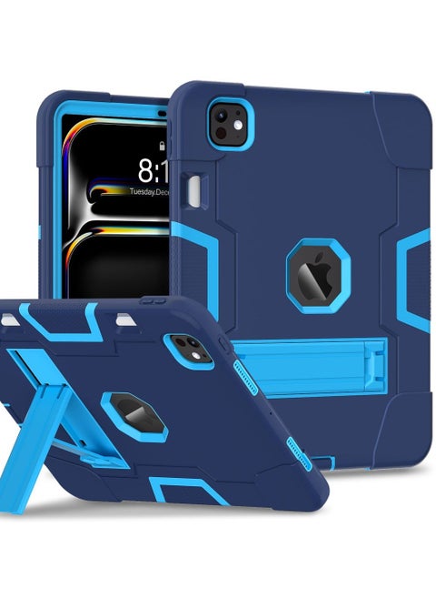Case for iPad Pro 11-Inch 2024 Case with Pencil Holder, Heavy Duty Shockproof Rugged iPad Case, Tablet Protective Cover