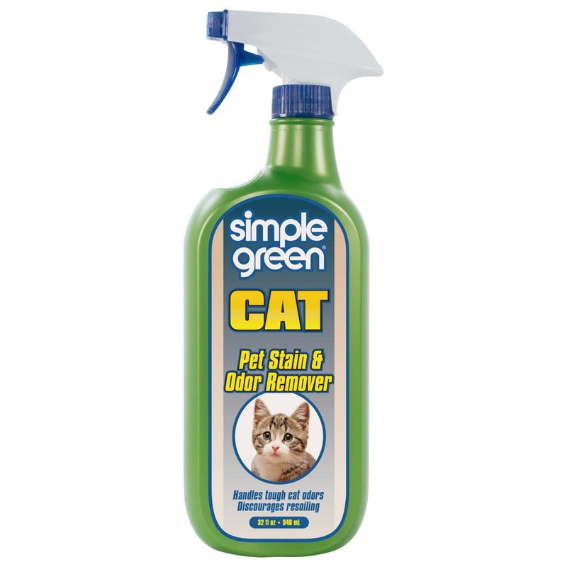 simple green Cat Stain Odor Remover Enzyme Cleaner for Cat Urine Feces Blood Vomit 32oz