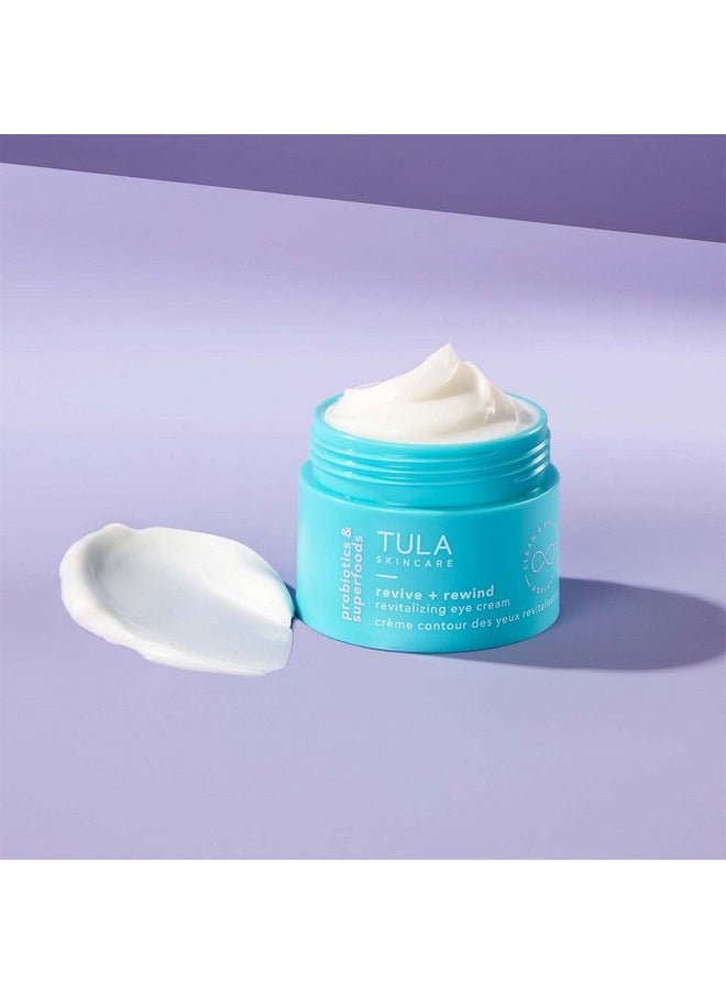 TULA Ula Skin Care Revive & Rewind Revitalizing Eye Cream 0.5 Oz. Smooth Fine Lines Dark Circles & Puffiness  - Image 4