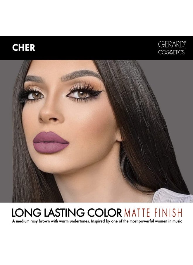 Gerard Cosmetics Gerard Cosmetics HydraMatte Liquid Lipstick Cher | Mauve Lipstick with Matte Finish | Long Lasting and Non-Drying | Super Pigmented Fully Opaque Lip Color  - Image 4