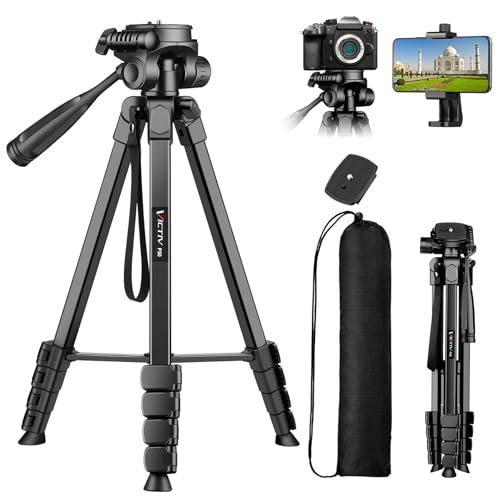 Victiv 70'' Tripod Stand for Phone, Mobile Stand Video Shoot, Lightweight Aluminium Alloy Tripod Mobile Holder with Bag, Camera Stand Compatible with iPhone Samsung Galaxy Xiaomi Vivo Canon - Image 1