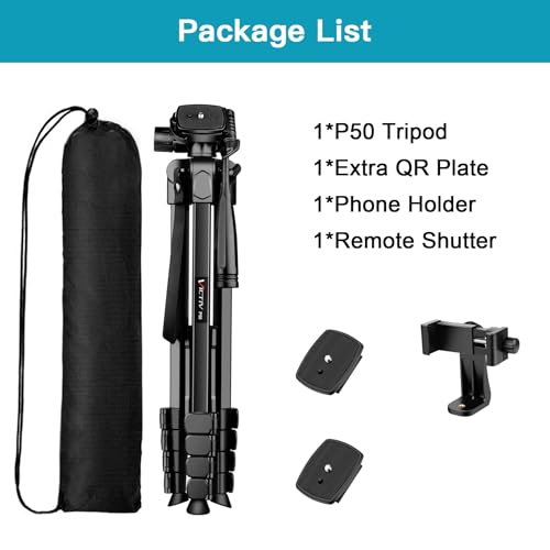 Victiv 70'' Tripod Stand for Phone, Mobile Stand Video Shoot, Lightweight Aluminium Alloy Tripod Mobile Holder with Bag, Camera Stand Compatible with iPhone Samsung Galaxy Xiaomi Vivo Canon - Image 5
