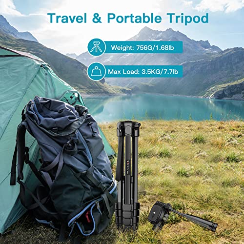 Victiv 70'' Tripod Stand for Phone, Mobile Stand Video Shoot, Lightweight Aluminium Alloy Tripod Mobile Holder with Bag, Camera Stand Compatible with iPhone Samsung Galaxy Xiaomi Vivo Canon - Image 4