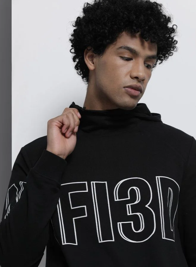 The Indian Garage Co The Indian Garage Co Men Regular Fit Typographic Round Neck Full Sleeves Sweatshirt
