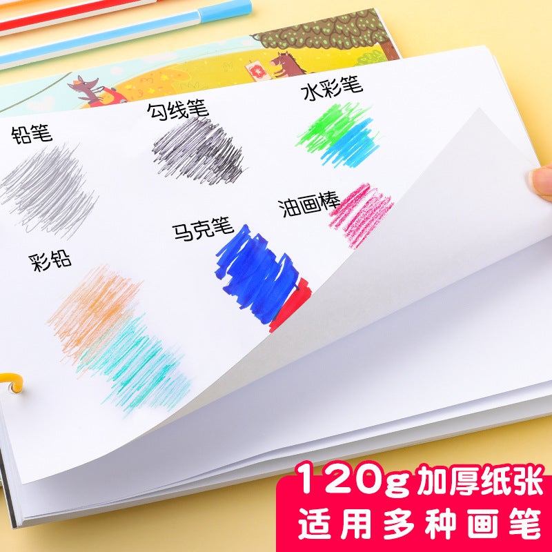 Jerry Children'S Drawing Book A4 Loose-Leaf Drawing Book Kindergarten Drawing Book Thickened Large Graffiti Coil Drawing Paper - Image 3