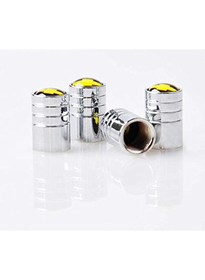 4Pcs /Set Silver Chrome Car Wheel Tire Air Valve Caps Stems Cover Air Dust Cover Screw Caps For Chevrolet