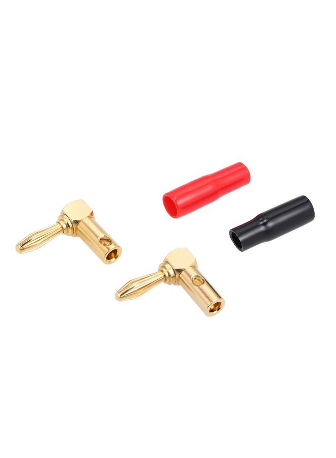 NIBEMINENT 24 K Plated Banana Cable Screw Plug Connector Black/Red  - Image 4
