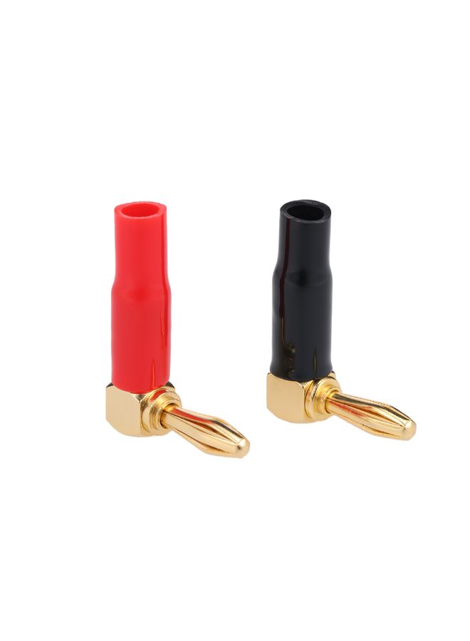 NIBEMINENT 24 K Plated Banana Cable Screw Plug Connector Black/Red  - Image 3